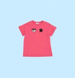 COM Chiara Ferragni KIDSWEAR EYE STAR OVERSIZE T-SHIRT