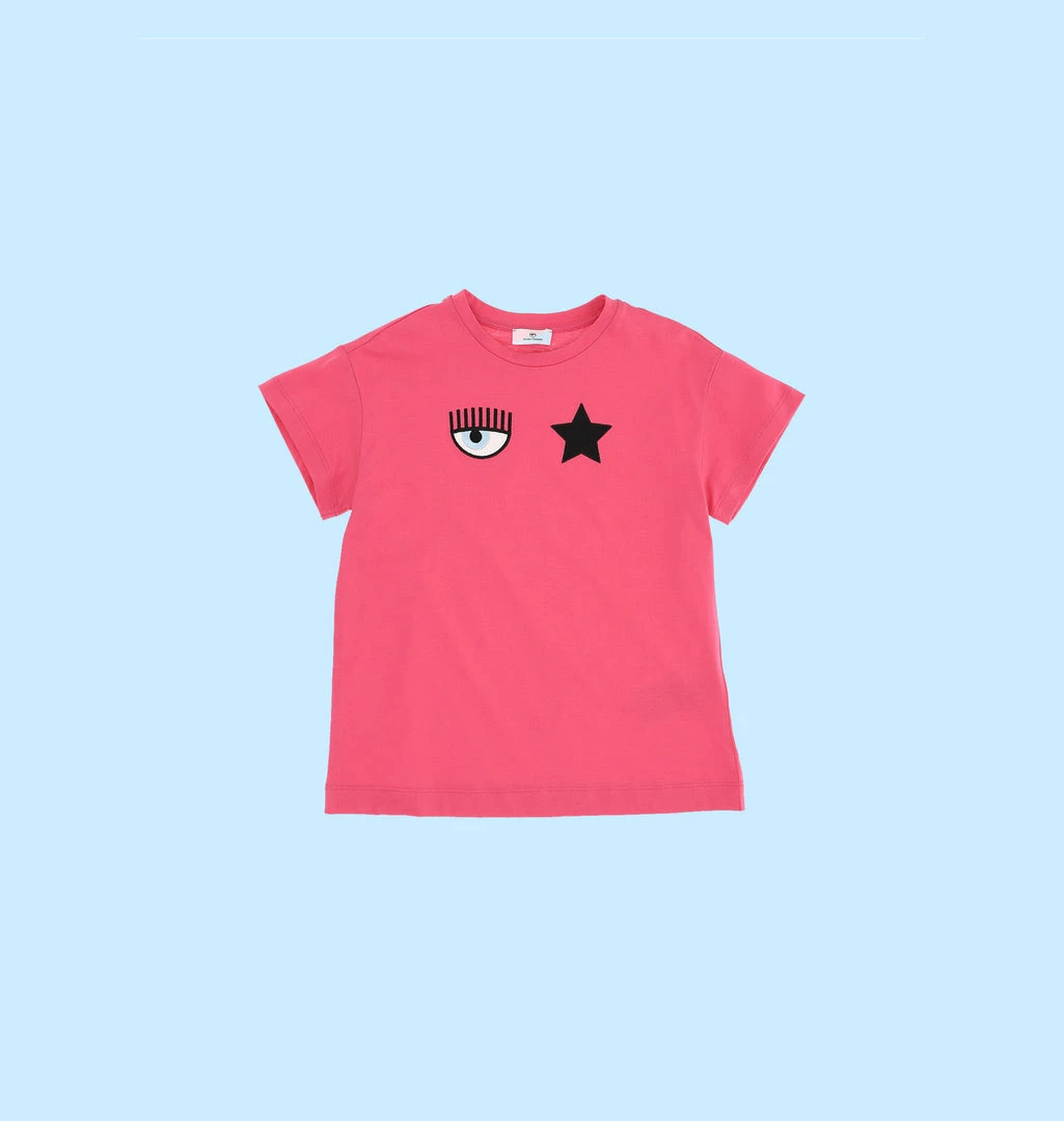 COM Chiara Ferragni KIDSWEAR EYE STAR OVERSIZE T-SHIRT