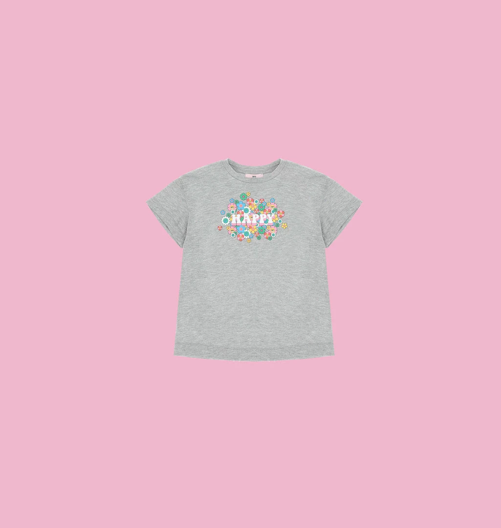 COM Chiara Ferragni HAPPY T-SHIRT KIDSWEAR