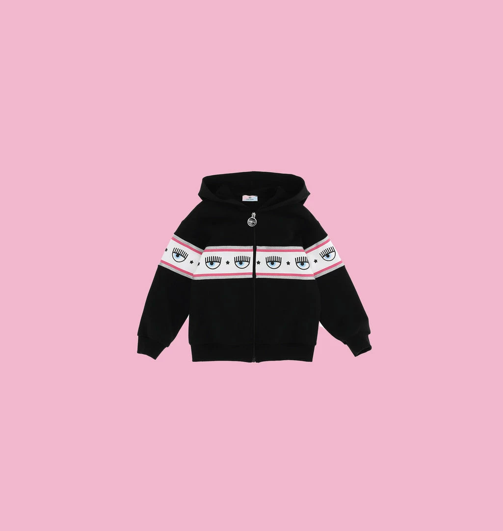 COM Chiara Ferragni MAXI LOGOMANIA HOODIE KIDSWEAR