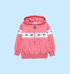 COM Chiara Ferragni MAXI LOGOMANIA HOODIE KIDSWEAR