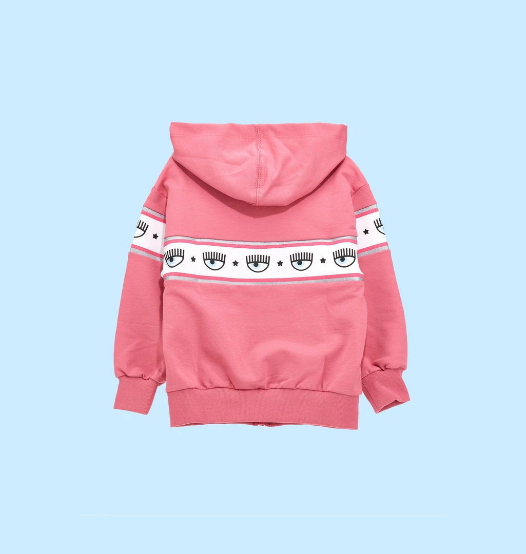 COM Chiara Ferragni MAXI LOGOMANIA HOODIE KIDSWEAR