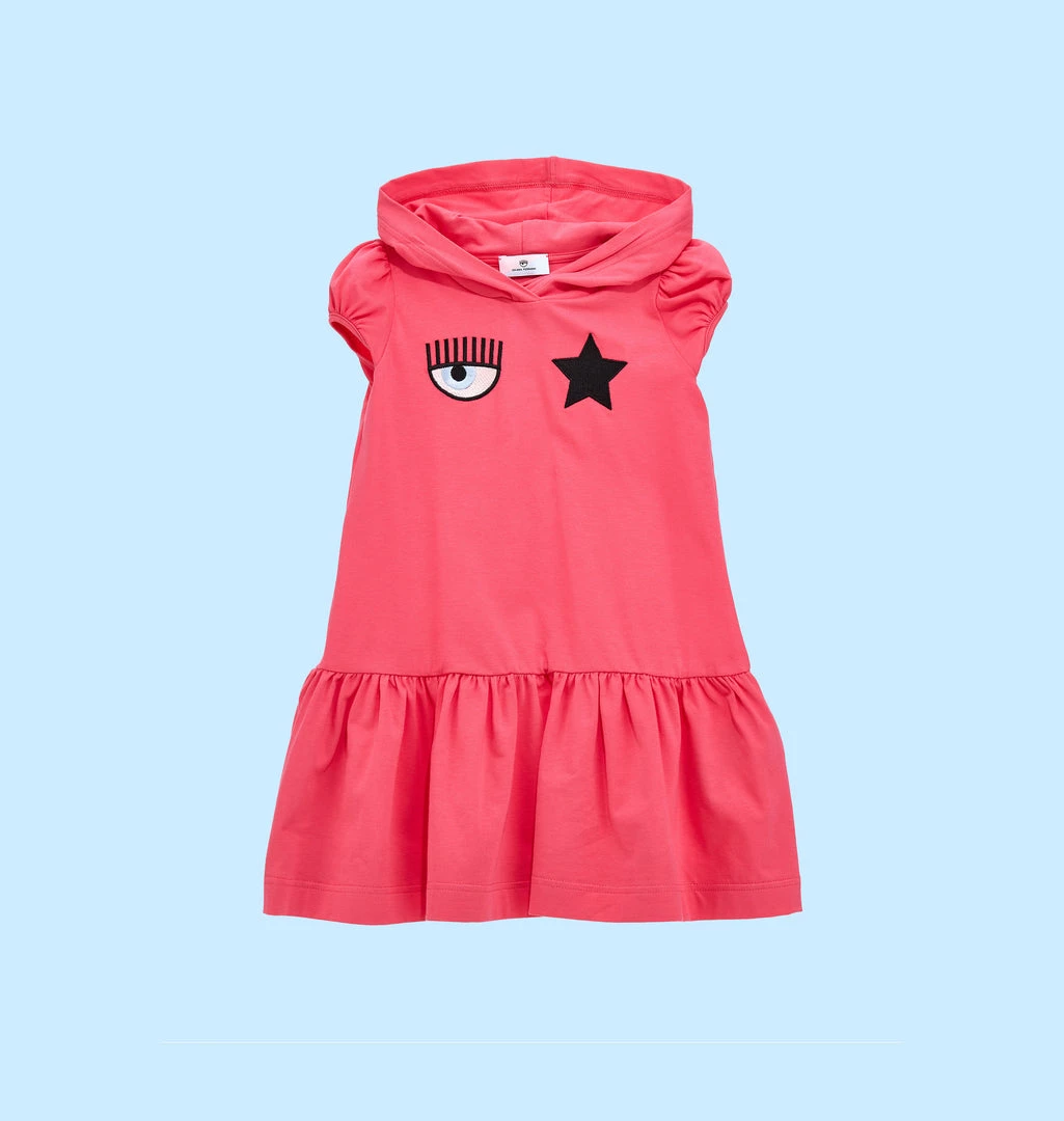 COM Chiara Ferragni EYE STAR HOODED DRESS