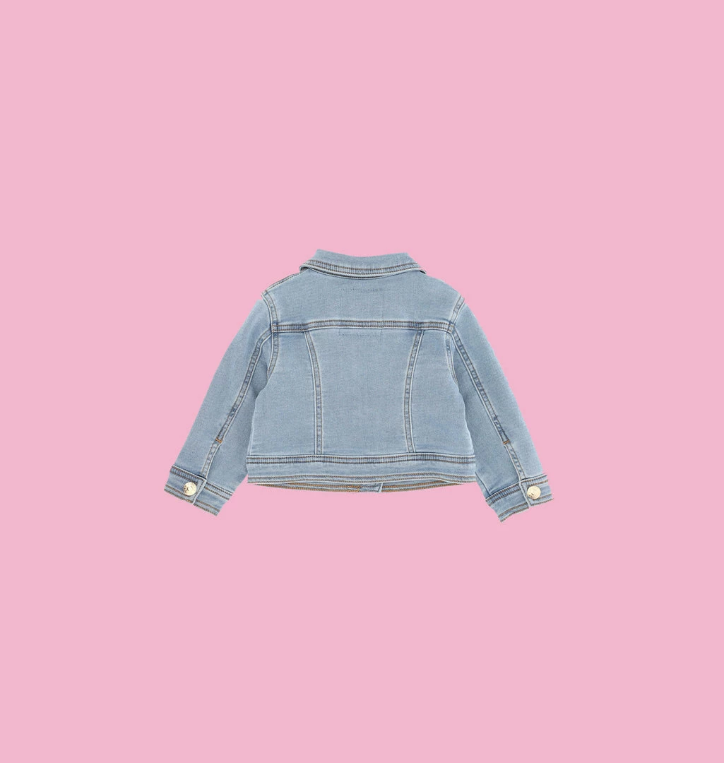 COM Chiara Ferragni CROCHET DENIM JACKET KIDSWEAR