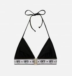 COM Chiara Ferragni Maxi Logomania Bikini Top