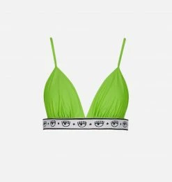 COM Chiara Ferragni Maxi Logomania Bikini Top Swimwear