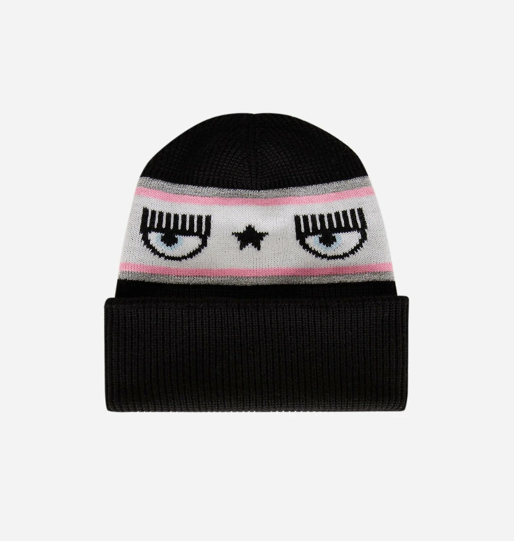 COM Chiara Ferragni ACCESSORIES MAXI LOGOMANIA OVERSIZE BEANIE