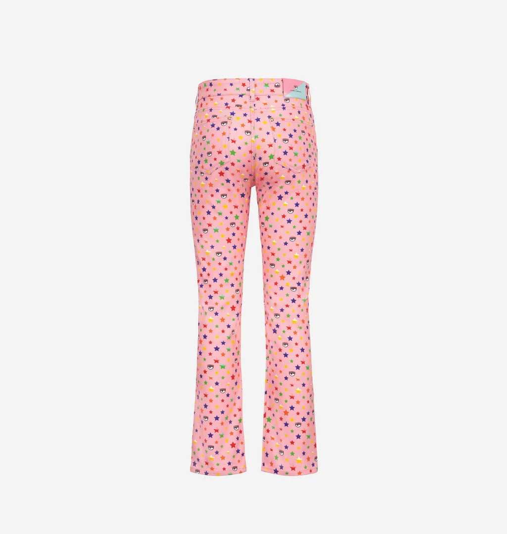 COM Chiara Ferragni MULTICOLOR MINI FLARE JEANS