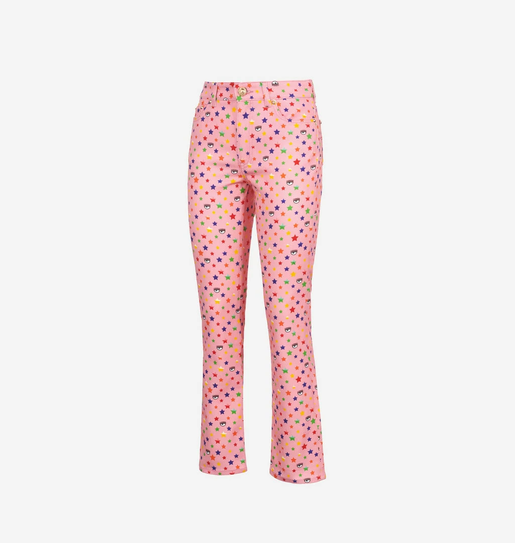 COM Chiara Ferragni MULTICOLOR MINI FLARE JEANS