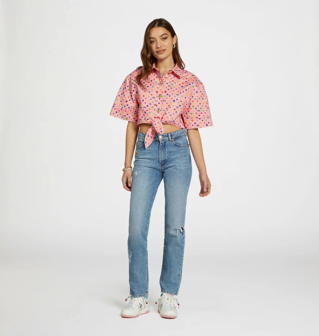 COM Chiara Ferragni MULTICOLOR KNOT SHIRT