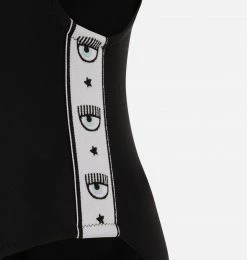 COM Chiara Ferragni Logomania Medalist One-Piece Swimsuit Swimwear