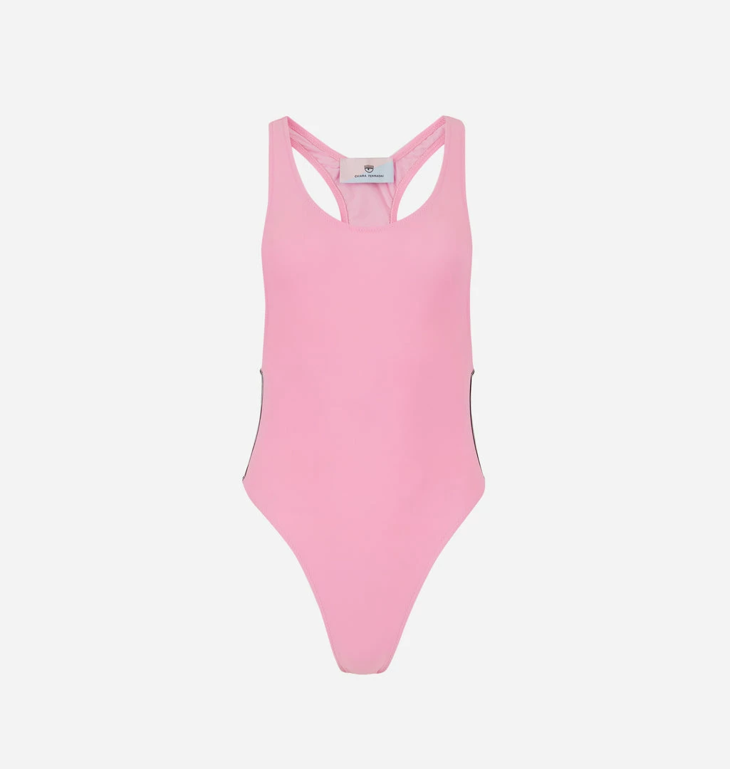 COM Chiara Ferragni Logomania Medalist One-Piece Swimsuit