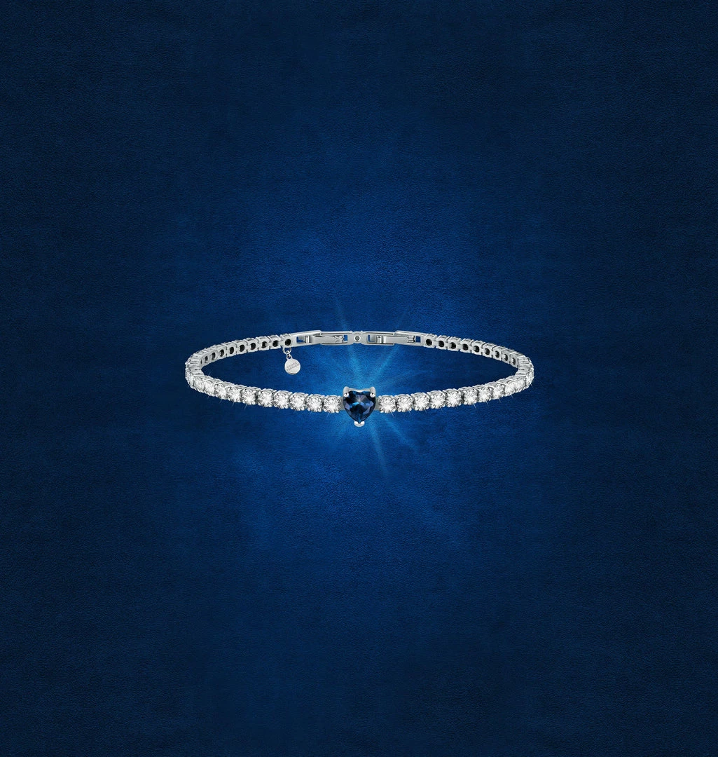 COM Chiara Ferragni Blue First Love Tennis Bracelet JEWELS AND WATCHES