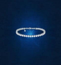 COM Chiara Ferragni Infinity Love Horizontal Tennis Bracelet