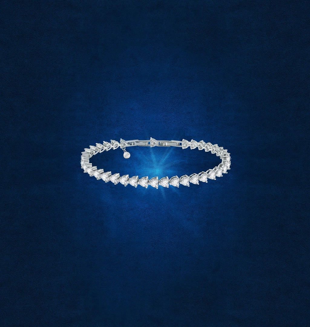 COM Chiara Ferragni Infinity Love Horizontal Tennis Bracelet