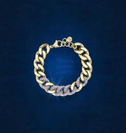 COM Chiara Ferragni JEWELS AND WATCHES Bossy Chain Gradient Pink Bracelet