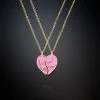 COM Chiara Ferragni JEWELS AND WATCHES PAIR OF NECKLACES WITH PINK HALF HEART PENDANTS