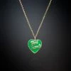 COM Chiara Ferragni BEST FRIENDS GREEN HEART PENDANT NECKLACE JEWELS AND WATCHES