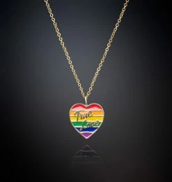 COM Chiara Ferragni JEWELS AND WATCHES NECKLACE WITH RAINBOW HEART PENDANT TRUE LOVE