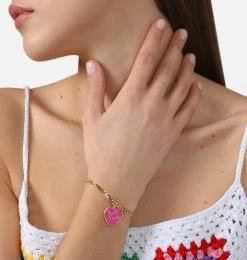 COM Chiara Ferragni BEST FRIENDS BRACELET WITH PINK PENDANT JEWELS AND WATCHES