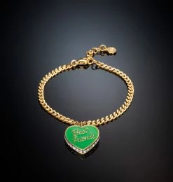 COM Chiara Ferragni BEST FRIENDS BRACELET WITH GREEN PENDANT JEWELS AND WATCHES