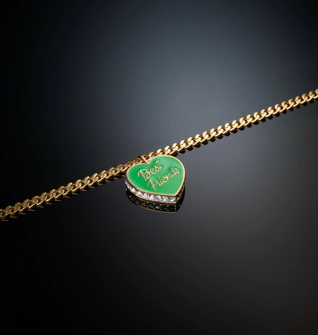 COM Chiara Ferragni BEST FRIENDS BRACELET WITH GREEN PENDANT JEWELS AND WATCHES