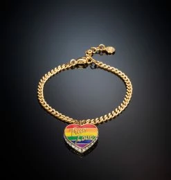 COM Chiara Ferragni TRUE LOVE BRACELET WITH RAINBOW PENDANT JEWELS AND WATCHES