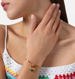 COM Chiara Ferragni TRUE LOVE BRACELET WITH RAINBOW PENDANT JEWELS AND WATCHES