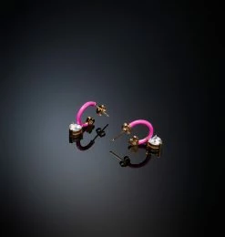 COM Chiara Ferragni LOVE PARADE HOOPS EARRING WITH PENDANT