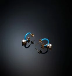 COM Chiara Ferragni JEWELS AND WATCHES LOVE PARADE HOOPS EARRING WITH PENDANT