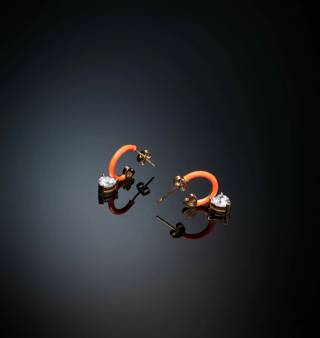 COM Chiara Ferragni JEWELS AND WATCHES LOVE PARADE HOOPS EARRING WITH PENDANT