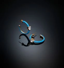 COM Chiara Ferragni LOVE PARADE HOOPS EARRING