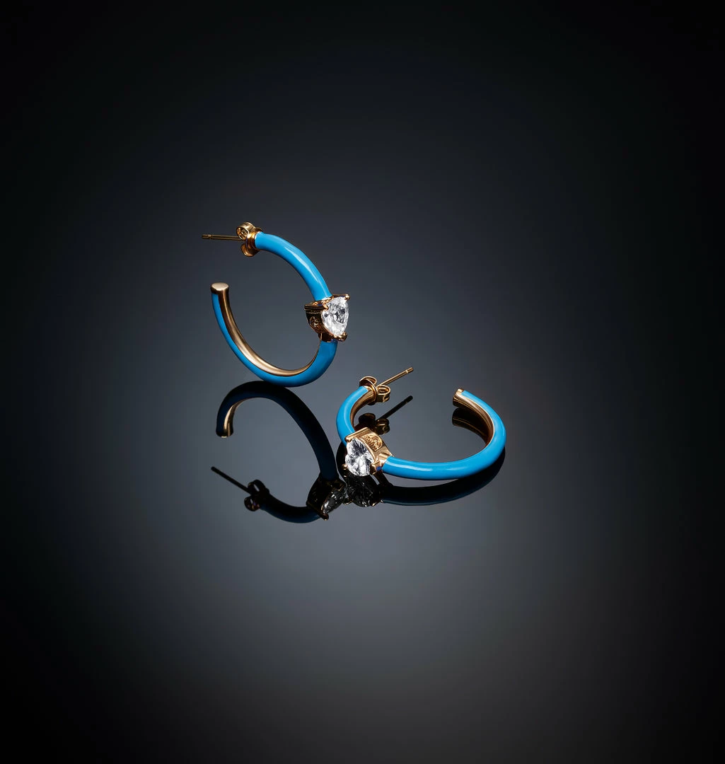 COM Chiara Ferragni LOVE PARADE HOOPS EARRING