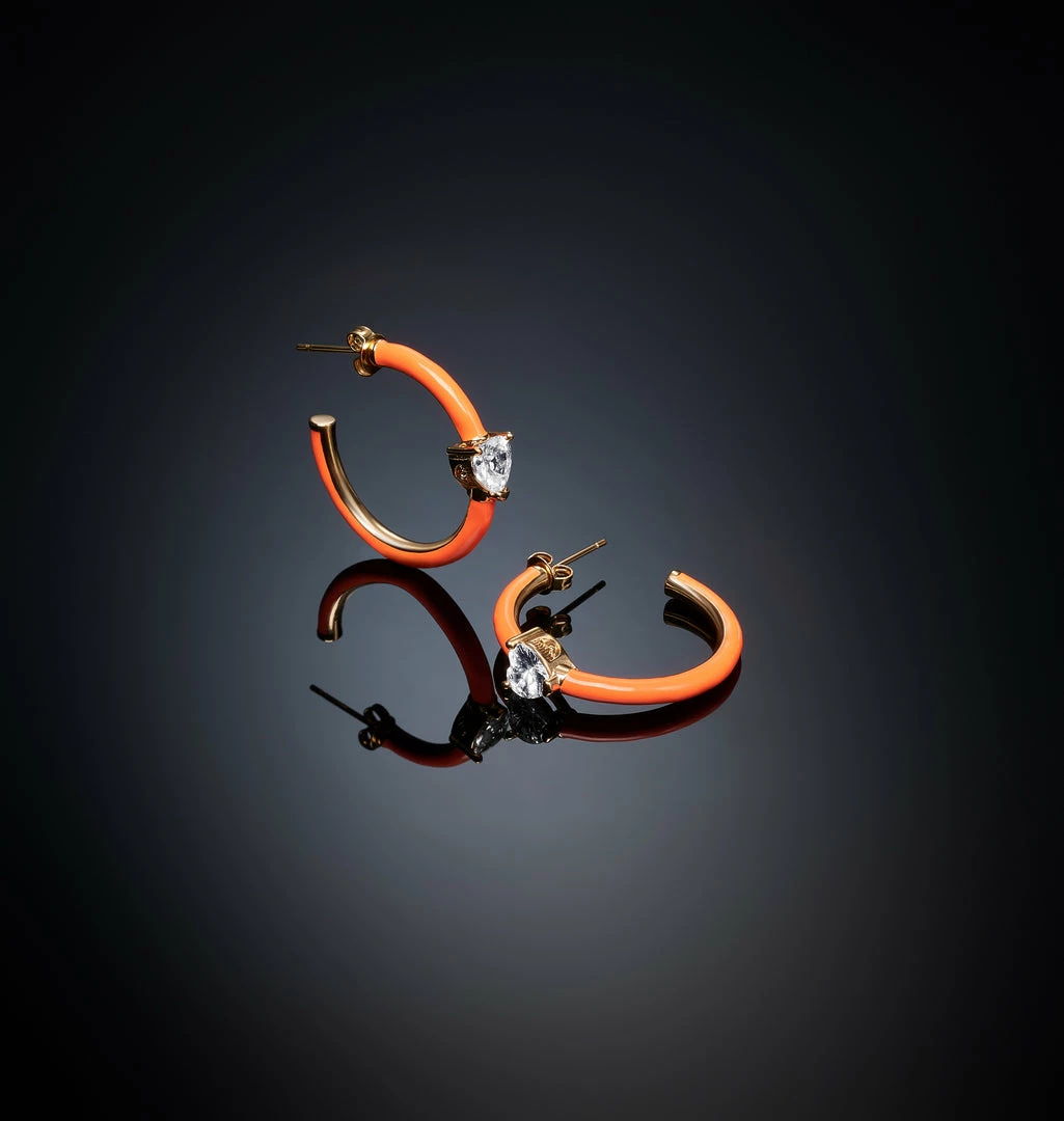 COM Chiara Ferragni JEWELS AND WATCHES LOVE PARADE HOOPS EARRING