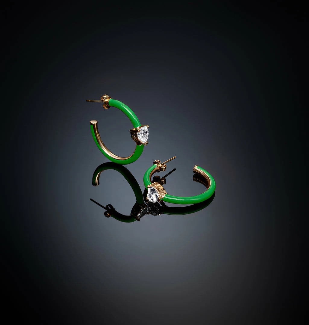 COM Chiara Ferragni JEWELS AND WATCHES LOVE PARADE HOOPS EARRING