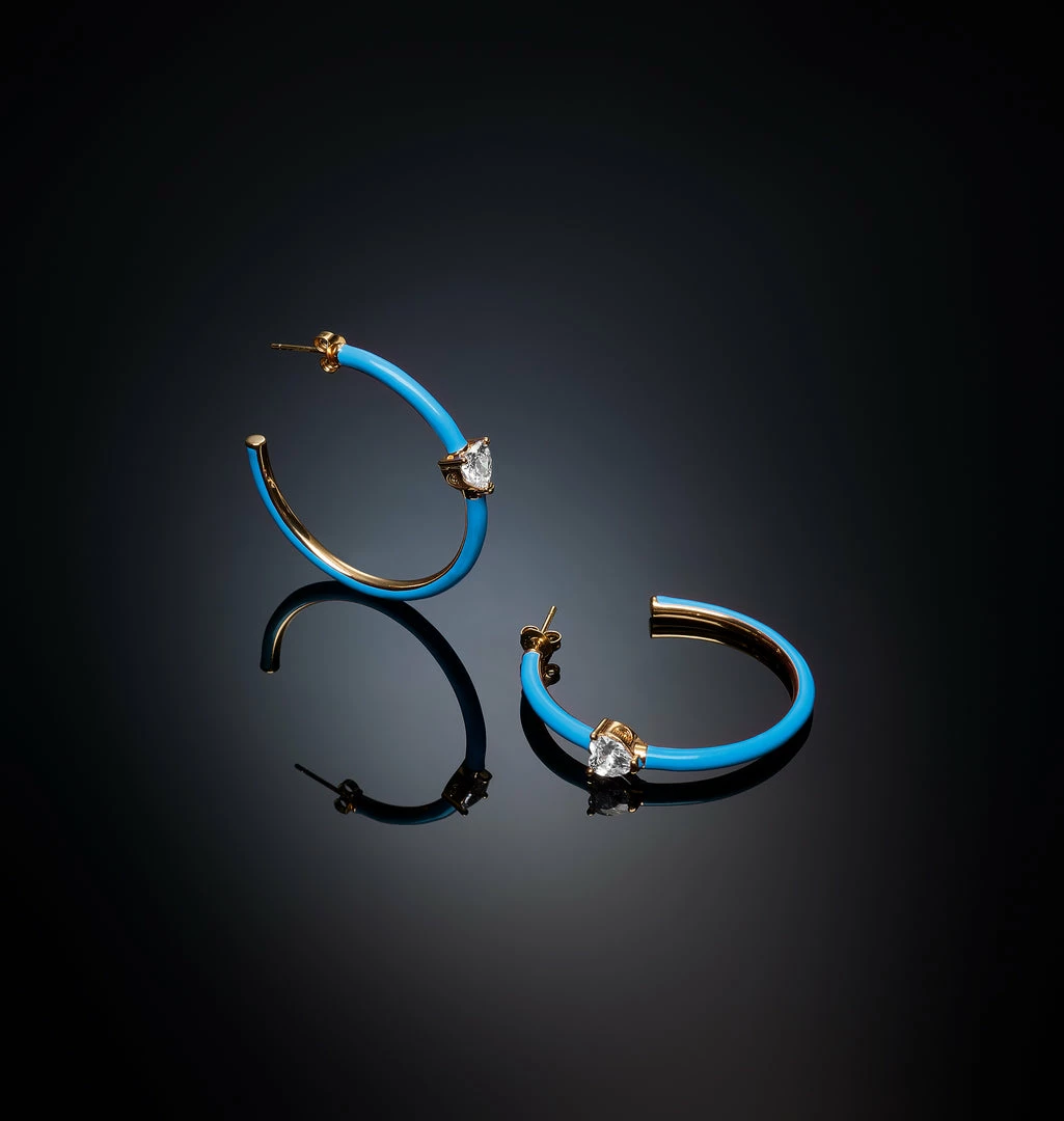 COM Chiara Ferragni JEWELS AND WATCHES LOVE PARADE HOOPS EARRING