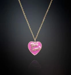 COM Chiara Ferragni NECKLACE WITH PINK HEART PENDANT BEST FRIENDS JEWELS AND WATCHES