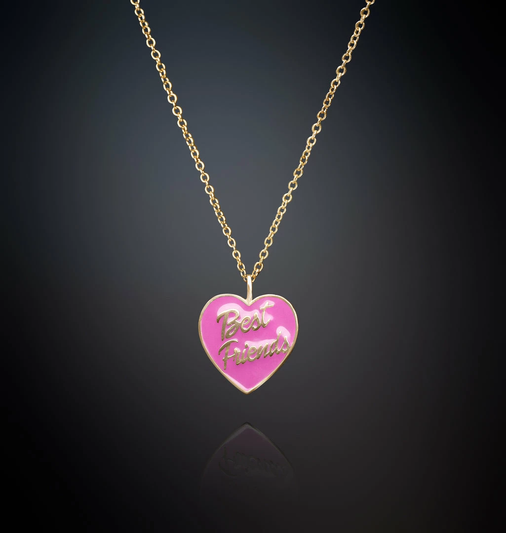 COM Chiara Ferragni NECKLACE WITH PINK HEART PENDANT BEST FRIENDS JEWELS AND WATCHES