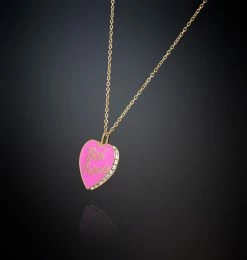COM Chiara Ferragni NECKLACE WITH PINK HEART PENDANT BEST FRIENDS JEWELS AND WATCHES