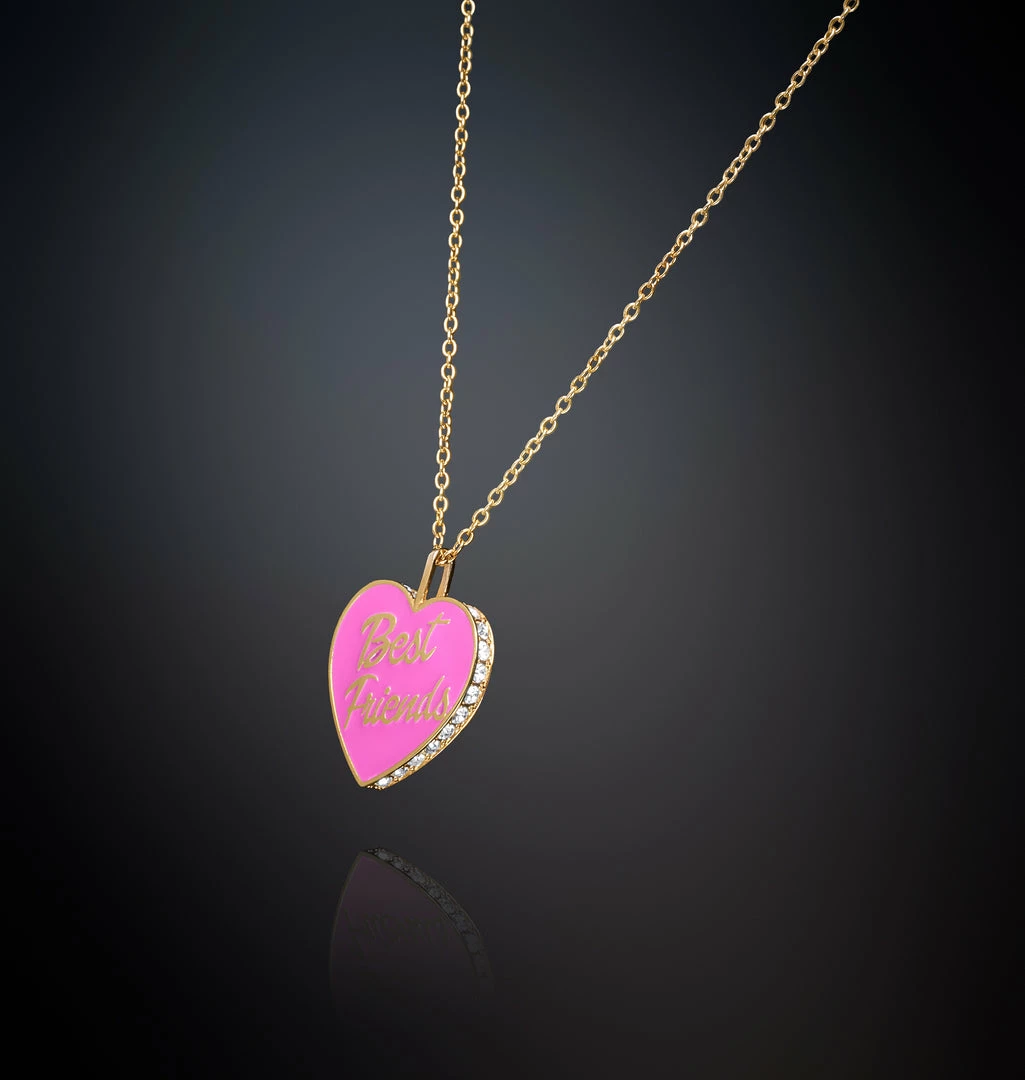 COM Chiara Ferragni NECKLACE WITH PINK HEART PENDANT BEST FRIENDS JEWELS AND WATCHES