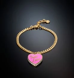 COM Chiara Ferragni TRUE LOVE BRACELET WITH PINK PENDANT