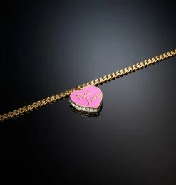 COM Chiara Ferragni TRUE LOVE BRACELET WITH PINK PENDANT