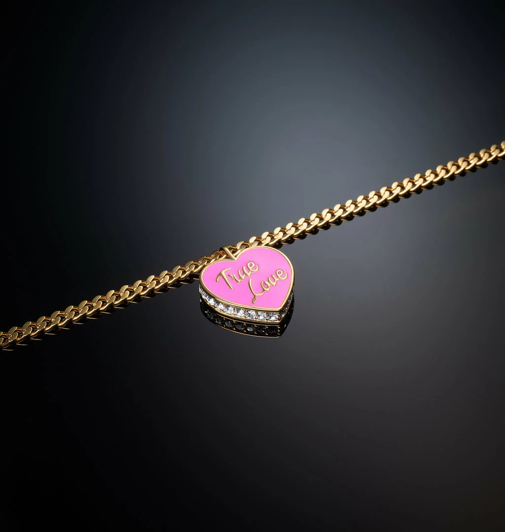 COM Chiara Ferragni TRUE LOVE BRACELET WITH PINK PENDANT